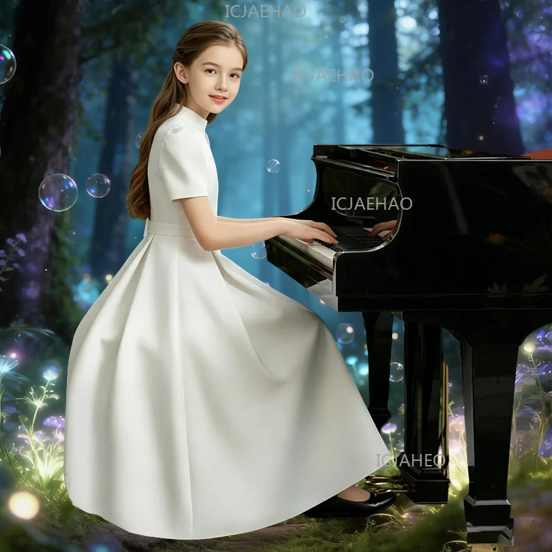 2026 Children Girls SimpleSatin Birthday Princess Gown Host Piano Performance Pageant Clothes Formal Dress Chinese Style White
2026 Children Girls SimpleSatin Birthday Princess Gown Host Piano Performance Pageant Clothes Formal Dress Chinese Style White