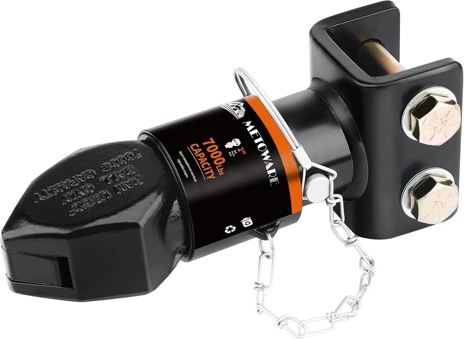 2' Channel-Mount Adjustable Trailer Coupler with Bolts and Nuts, Capacity 7000lbs, Black
2' Channel-Mount Adjustable Trailer Coupler with Bolts and Nuts, Capacity 7000lbs, Black