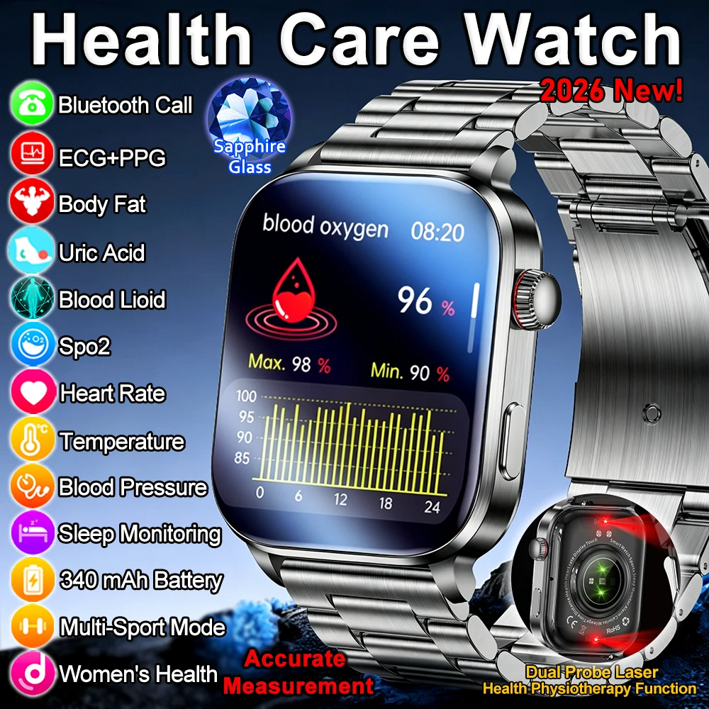2026 New Smart Watch Men 2.0screen Blood Oxygen Heart Rate Sleep Detection Sedentary Reminder Remote Care Multi-Sport SmartWatch
2026 New Smart Watch Men 2.0screen Blood Oxygen Heart Rate Sleep Detection Sedentary Reminder Remote Care Multi-Sport SmartWatch