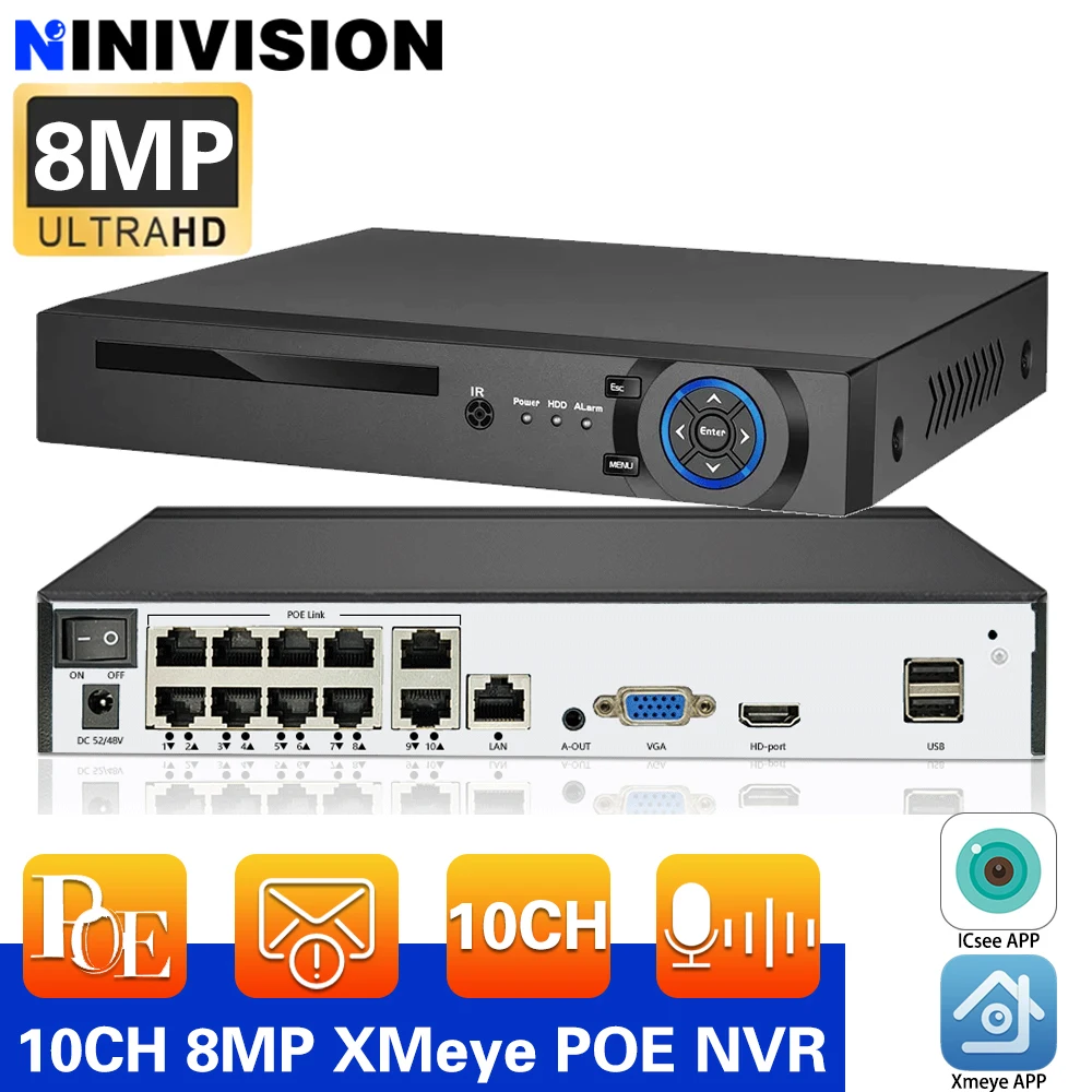 4k Ultra HD POE NVR Video Recorder Onvif H.265 48V Face Detection IP Camera CCTV System P2P Network Security Surveillance Camera
4k Ultra HD POE NVR Video Recorder Onvif H.265 48V Face Detection IP Camera CCTV System P2P Network Security Surveillance Camera