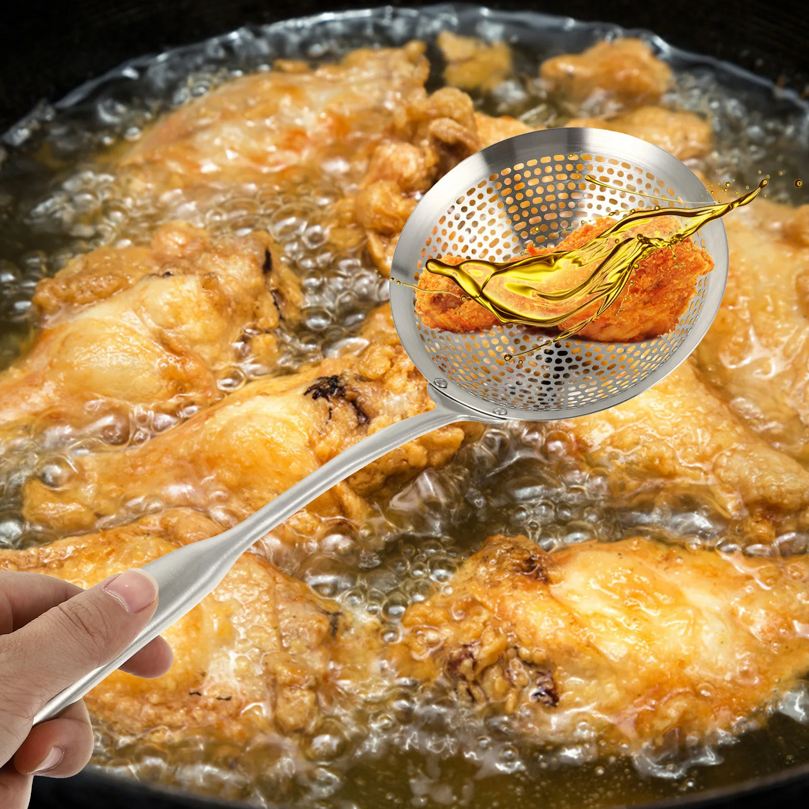 Large Stainless Steel Fine Mesh Strainer Rustproof Long Reinforced Handle Kitchen Straining Spoon Stainless Steel Sieve
Large Stainless Steel Fine Mesh Strainer Rustproof Long Reinforced Handle Kitchen Straining Spoon Stainless Steel Sieve