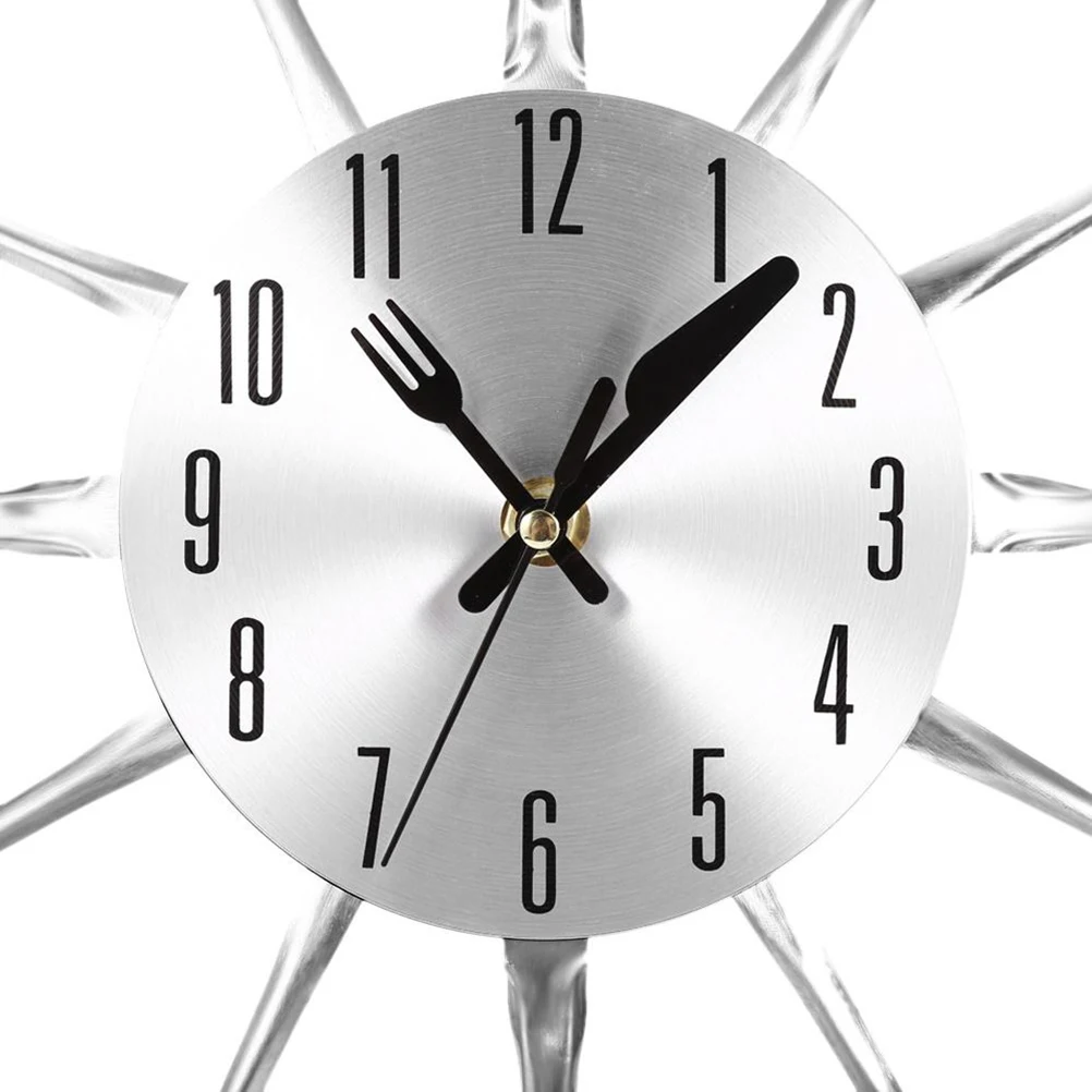 Silver Cutlery 32x32cm Metal Kitchen Home Decor Wall Clock Metal Wall Clock Decor Modern Design Clocks Home Decorative
Silver Cutlery 32x32cm Metal Kitchen Home Decor Wall Clock Metal Wall Clock Decor Modern Design Clocks Home Decorative