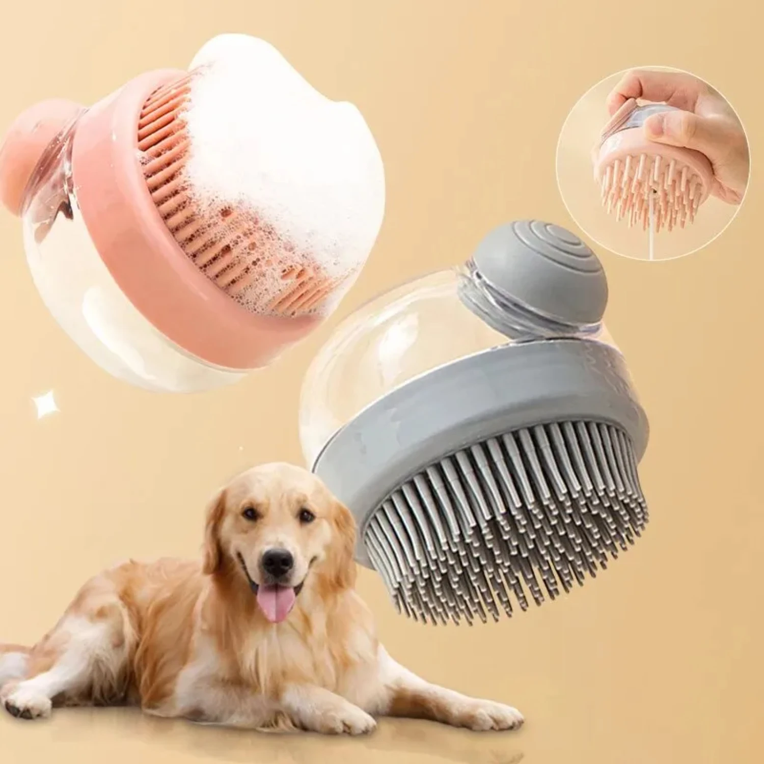1pc Pet Bath Brush Soft Silicone With Shampoo Dispenser Gentle Massage Grooming And Cleaning And Hair
1pc Pet Bath Brush Soft Silicone With Shampoo Dispenser Gentle Massage Grooming And Cleaning And Hair