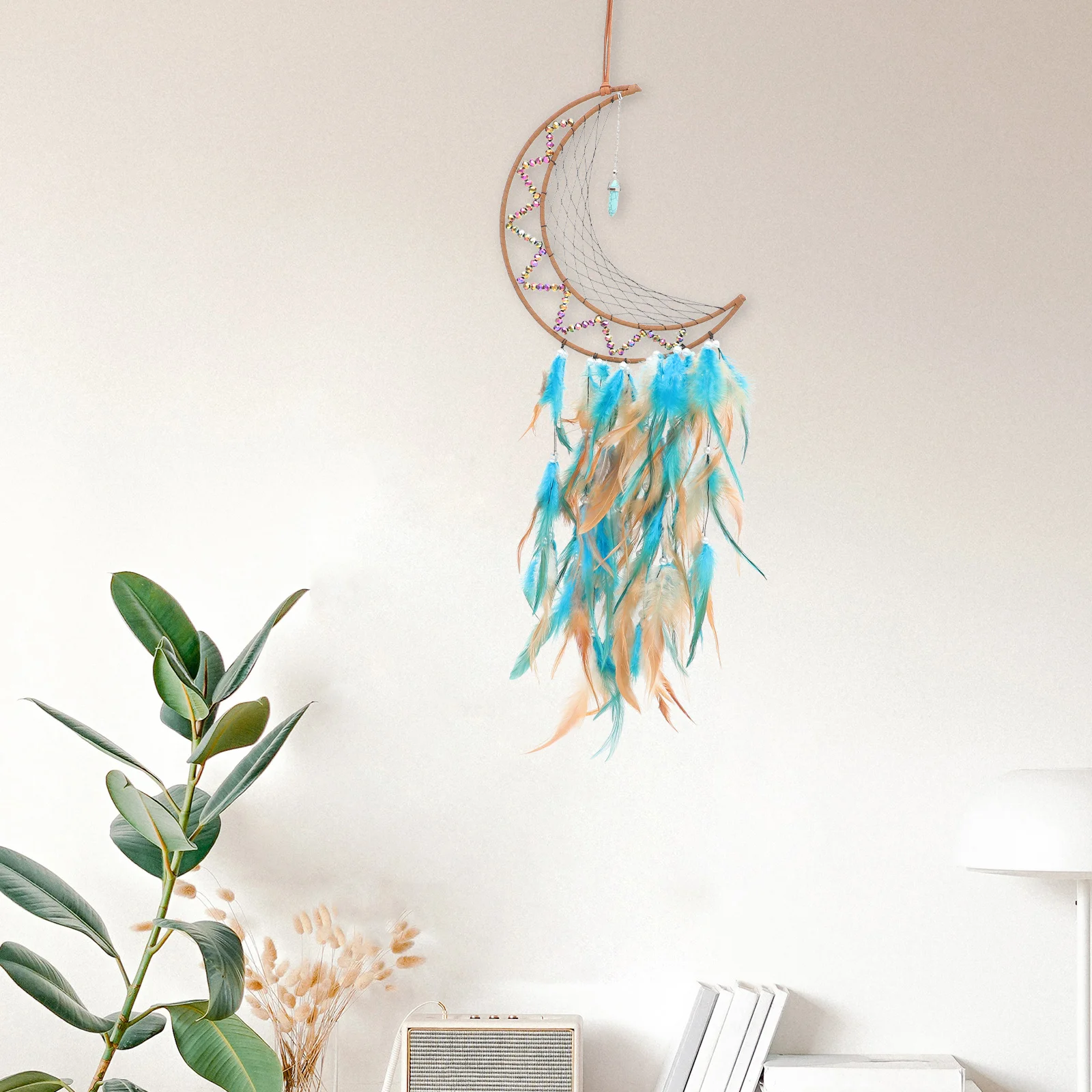 Dream Catcher Hanging Decor Stylish Moon Dreamcatcher for Bedroom Wall Door Window Unique Home Wall Hanging Decoration
Dream Catcher Hanging Decor Stylish Moon Dreamcatcher for Bedroom Wall Door Window Unique Home Wall Hanging Decoration