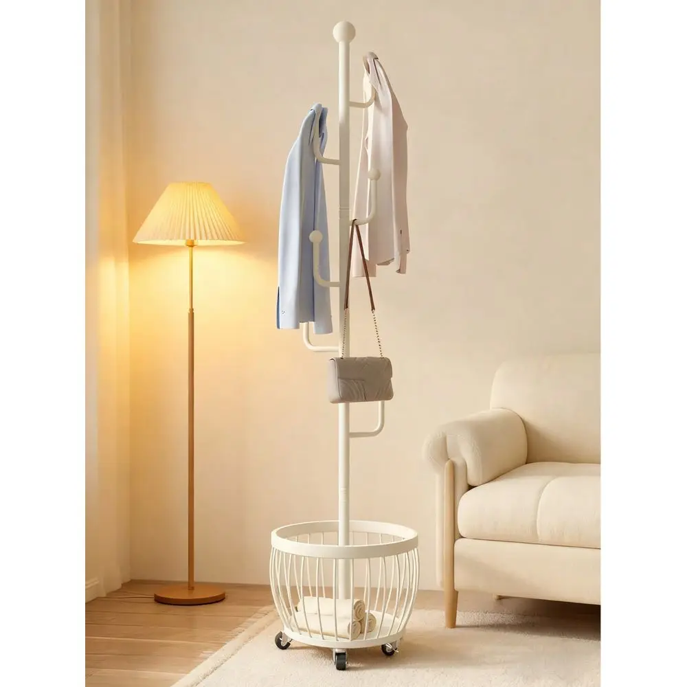 Rack With Storage Basket Freestanding Clothes Rack Coat Rack Stand For Hat Scarves Handbags Clothes Modern Coat Hanger Stand
Rack With Storage Basket Freestanding Clothes Rack Coat Rack Stand For Hat Scarves Handbags Clothes Modern Coat Hanger Stand