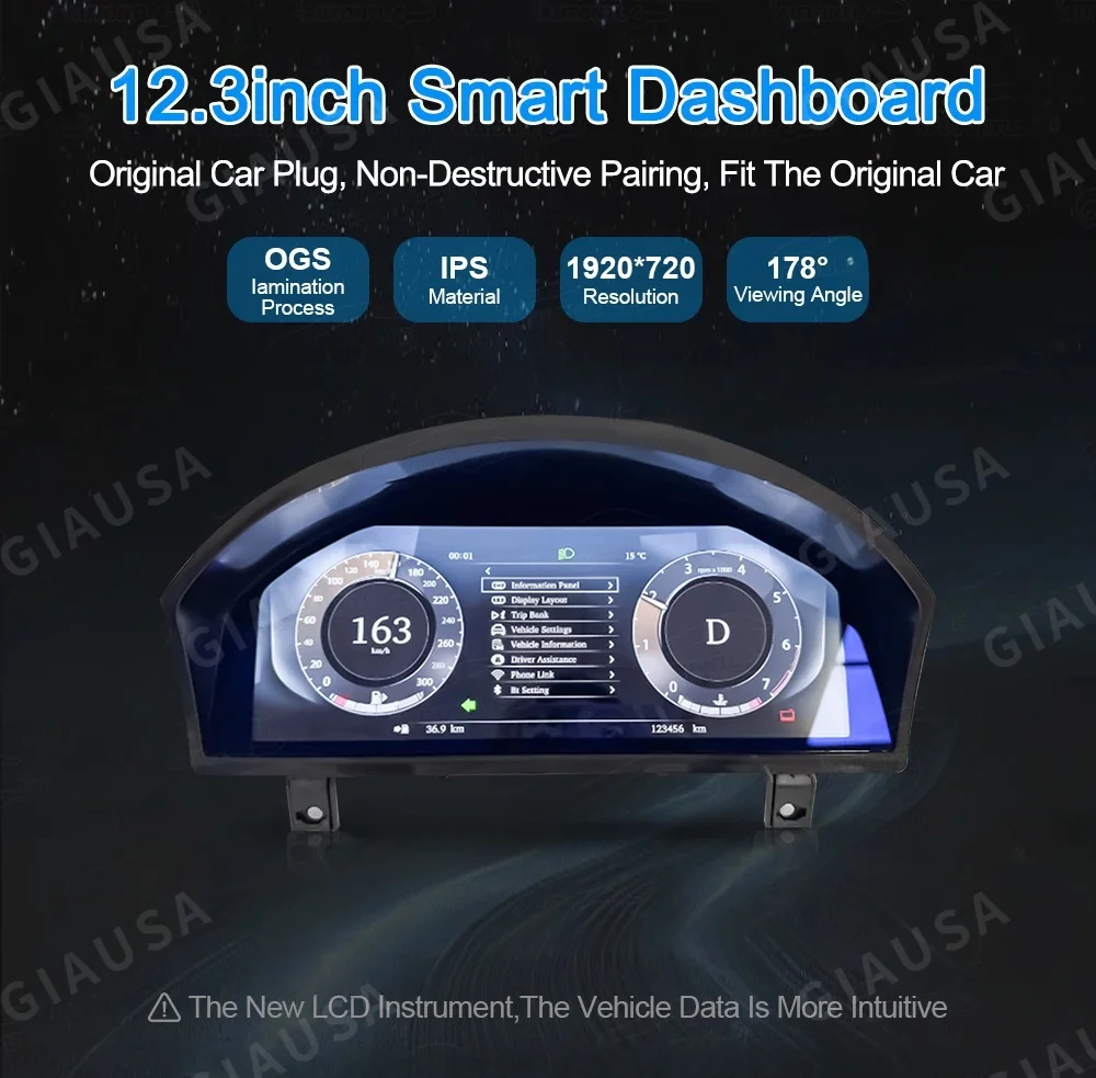 12.3 Inch Digital Cluster Odometer Screen For Land Rover Range Rover Sport Discovery 3 2005-2009 Virtual Cockpit Speed Meter Car
12.3 Inch Digital Cluster Odometer Screen For Land Rover Range Rover Sport Discovery 3 2005-2009 Virtual Cockpit Speed Meter Car