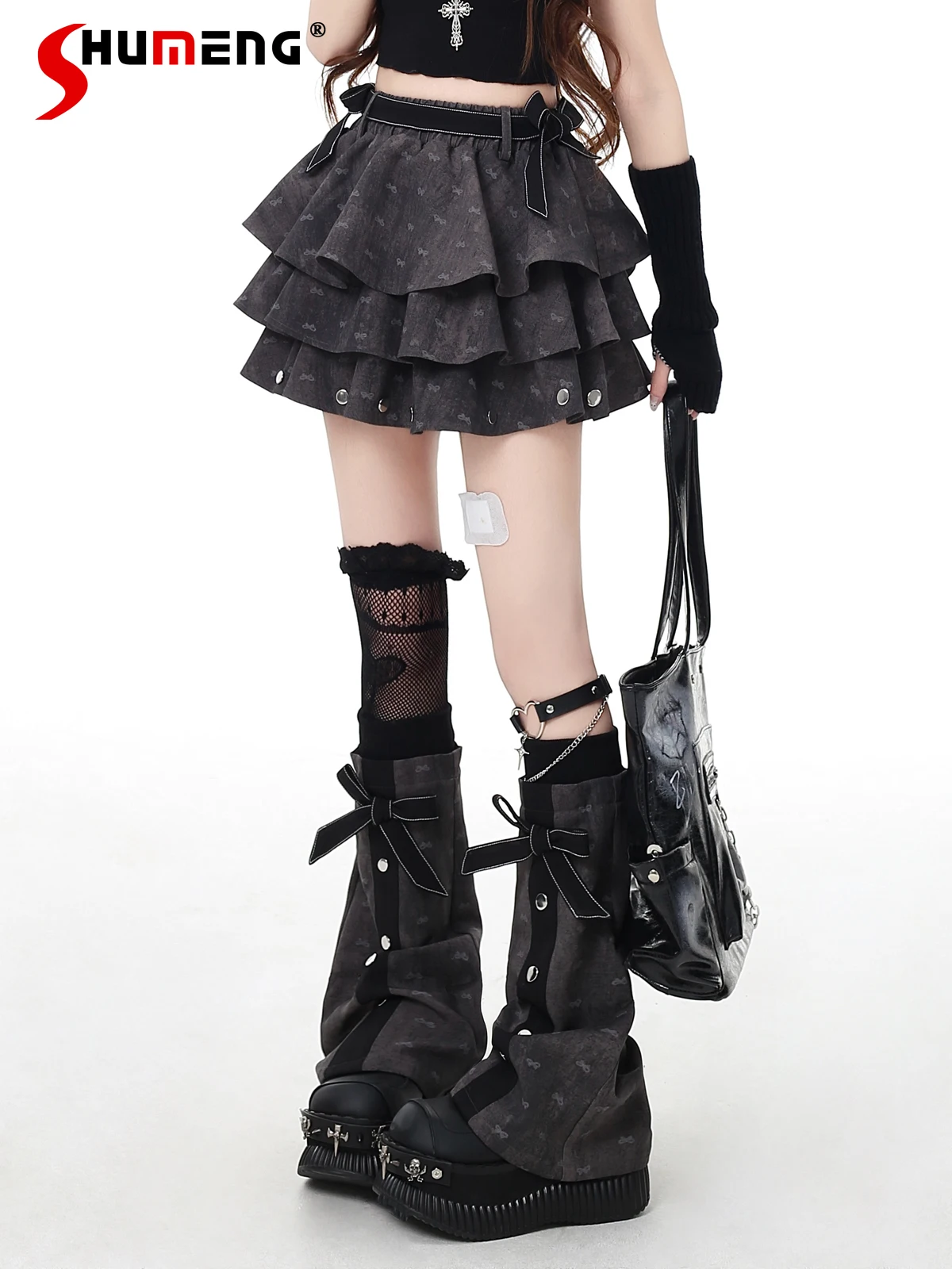 Subculture Highstreet Sweet Cool Girl Y2K Skirt High Waist Bow Printed Rivet Tiered Cake Mini Skirt Women Spring Free Leg Warmer
Subculture Highstreet Sweet Cool Girl Y2K Skirt High Waist Bow Printed Rivet Tiered Cake Mini Skirt Women Spring Free Leg Warmer