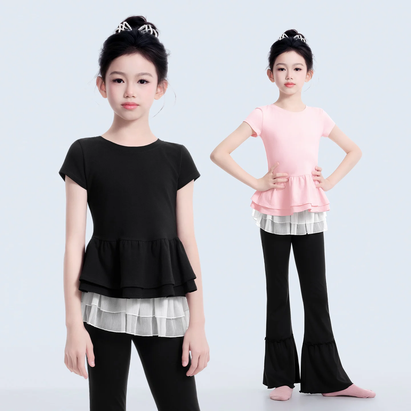 Dance Tops for Kids Girls Round-neck Double-layer Ruffles Ballet Tops Classical Cotton Short Sleeve Blouse Ballet Dance Tops
Dance Tops for Kids Girls Round-neck Double-layer Ruffles Ballet Tops Classical Cotton Short Sleeve Blouse Ballet Dance Tops