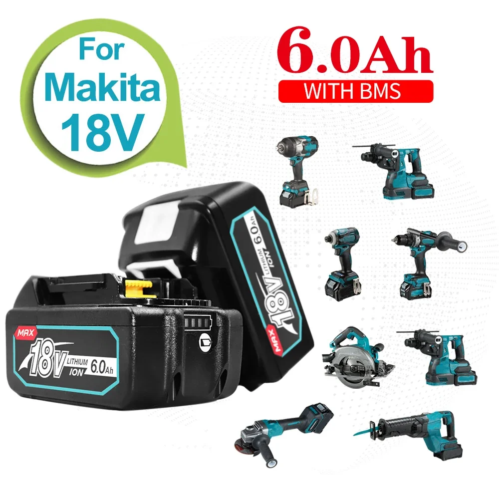 Original For Makita 18V 6Ah Rechargeable Power Tool Battery Lithium ion Replacement LXT400 BL1860B BL1860 BL1850 BL1830B BL1850B
Original For Makita 18V 6Ah Rechargeable Power Tool Battery Lithium ion Replacement LXT400 BL1860B BL1860 BL1850 BL1830B BL1850B