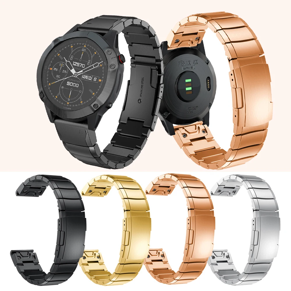 Strap width 26mm smart accessory wrists straps quick release stainless steel fashion luxury wrist bands for Garmin Fenix 5x Band
Strap width 26mm smart accessory wrists straps quick release stainless steel fashion luxury wrist bands for Garmin Fenix 5x Band