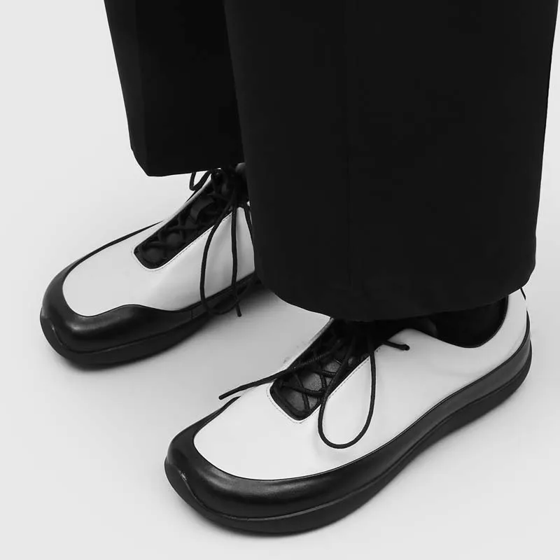 Men's White Black Minimalist Leather Sneakers Lace-Up Casual Shoes Comfortable Walking Shoes Modern Fashion 2026 New Arrival
Men's White Black Minimalist Leather Sneakers Lace-Up Casual Shoes Comfortable Walking Shoes Modern Fashion 2026 New Arrival