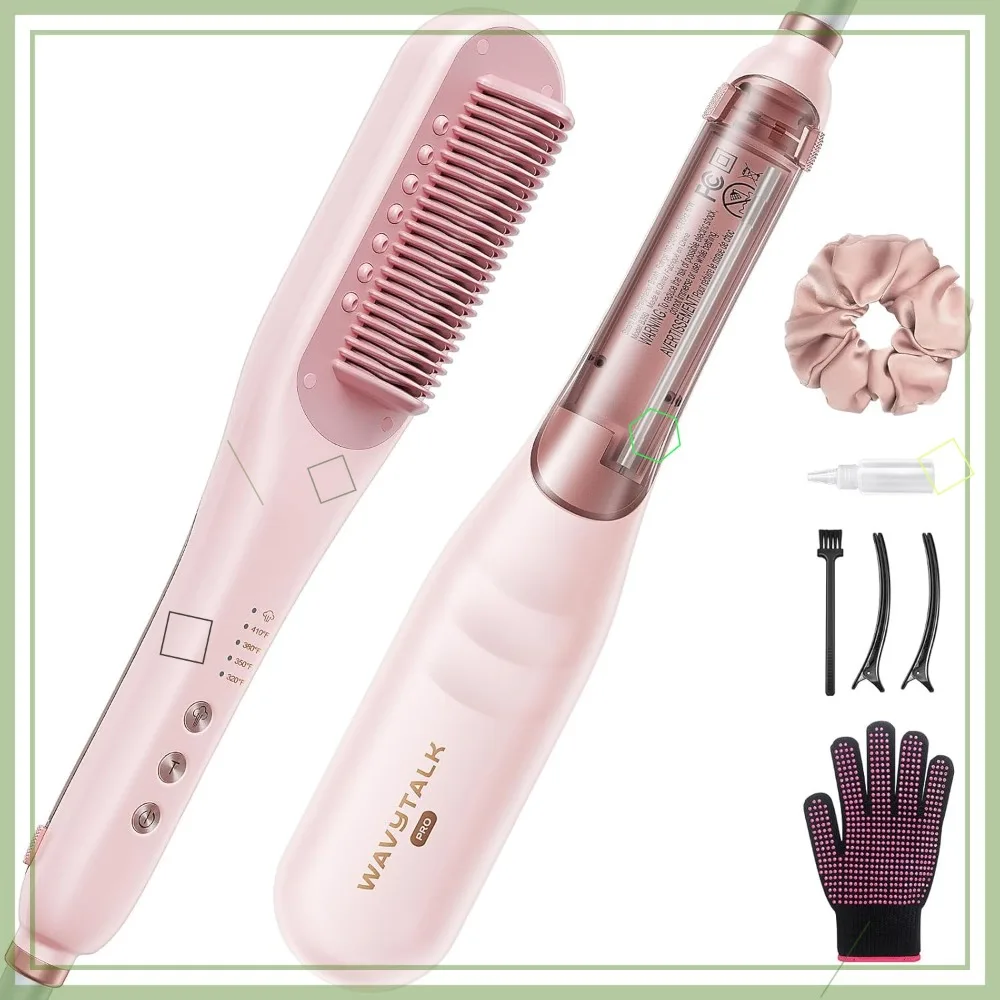 3-in-1 Steam Hair Straightener Brush for Curly Hair, Fast Salon Results with Less Damage, Anti-Frizz
3-in-1 Steam Hair Straightener Brush for Curly Hair, Fast Salon Results with Less Damage, Anti-Frizz