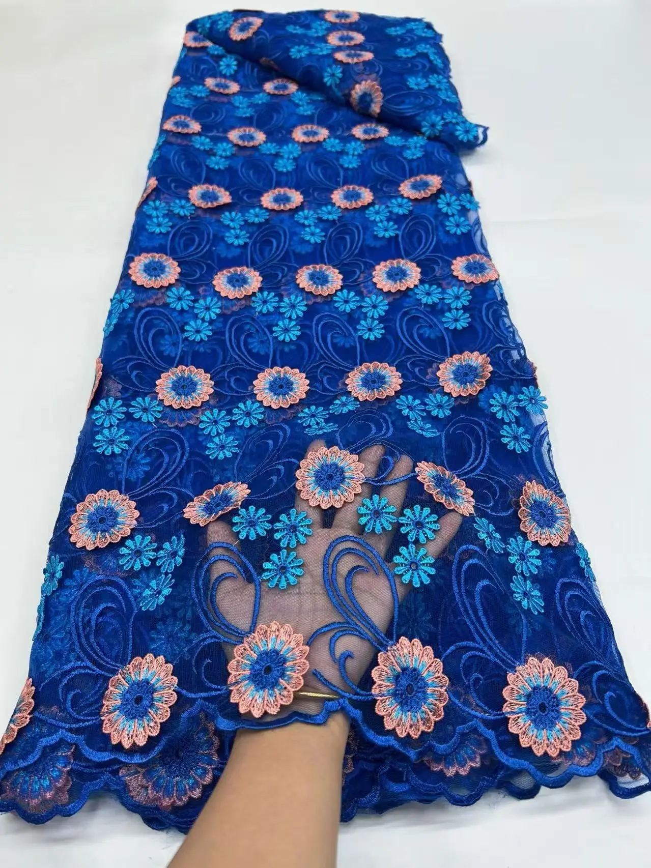 High-Quality Swiss Voile Lace Africa Nigerian Sequins Cotton Lace Fabric Embroidery Tulle for Wedding Party Dress Chiffon 5Yards
High-Quality Swiss Voile Lace Africa Nigerian Sequins Cotton Lace Fabric Embroidery Tulle for Wedding Party Dress Chiffon 5Yards