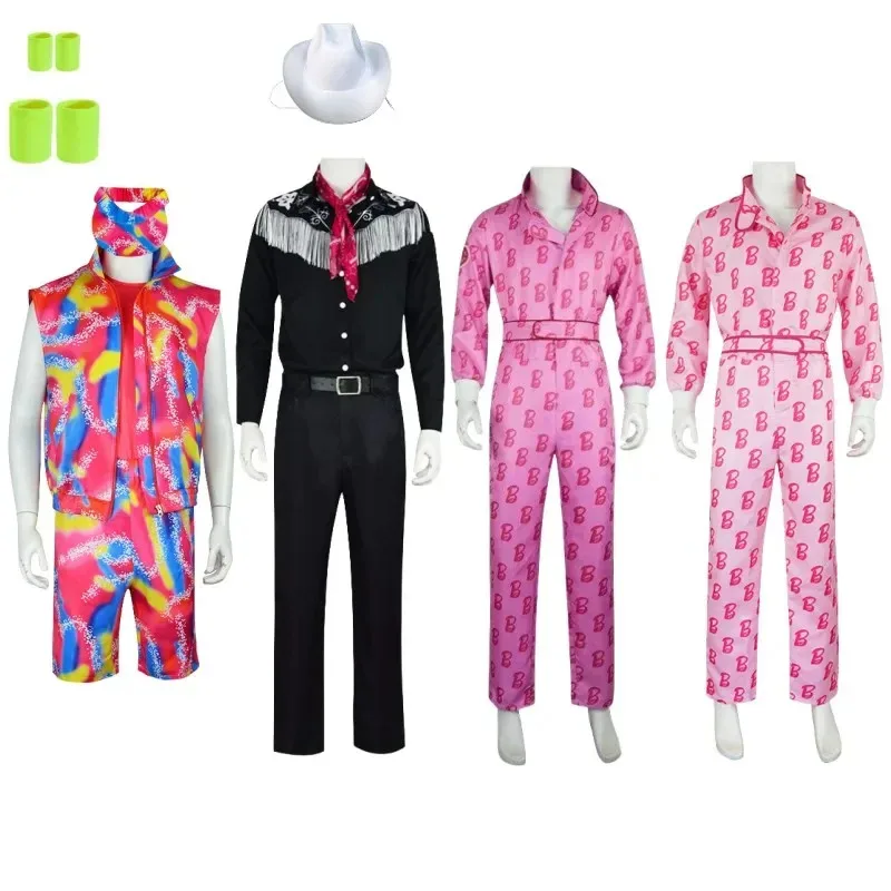 Movie Barbi Cosplay Costumes Ken Cosplay Black Suit Shirt Pants Jumpsuit White Cowboy Hat Sports Wear Cosplay Halloween Costumes
Movie Barbi Cosplay Costumes Ken Cosplay Black Suit Shirt Pants Jumpsuit White Cowboy Hat Sports Wear Cosplay Halloween Costumes