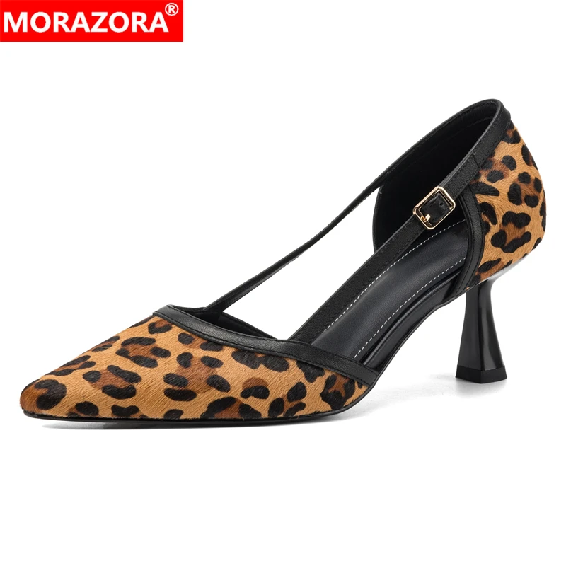 MORAZORA 2026 New Leopard Cow Fur Genuine Leather Shoes Women Pumps Stiletto High Heels Summer Sandals Party Dress Shoes
MORAZORA 2026 New Leopard Cow Fur Genuine Leather Shoes Women Pumps Stiletto High Heels Summer Sandals Party Dress Shoes