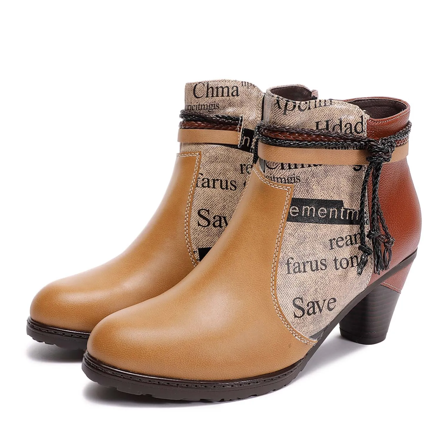Women Boots Roman Genuine Leather Retro Buckle Zipper Winter Square heel Print High Heel Ankle Boots Elegant Shoes Women Shoes
Women Boots Roman Genuine Leather Retro Buckle Zipper Winter Square heel Print High Heel Ankle Boots Elegant Shoes Women Shoes