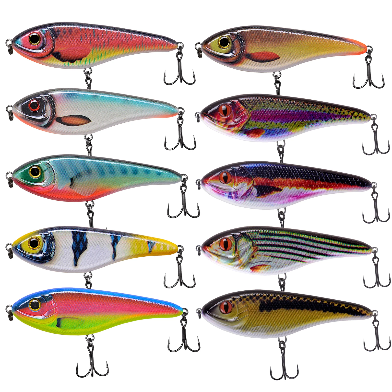 Набор приманок для джерка, низкотонущие 150 мм 76 г, жесткие приманки для рыбалки, высококачественные джеркбейты, тройные крючки для щуки, окуня, мускуса, песка, 3 шт./лот
Набор приманок для джерка, низкотонущие 150 мм 76 г, жесткие приманки для рыбалки, высококачественные джеркбейты, тройные крючки для щуки, окуня, мускуса, песка, 3 шт./лот