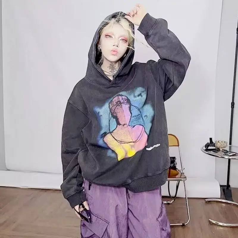 Vintage Hoodies for Women Abstract Characters Printed Washed Hooded Sweatshirt Ins Harajuku Hoodie Autumn Winter Loose Niche Top
Vintage Hoodies for Women Abstract Characters Printed Washed Hooded Sweatshirt Ins Harajuku Hoodie Autumn Winter Loose Niche Top