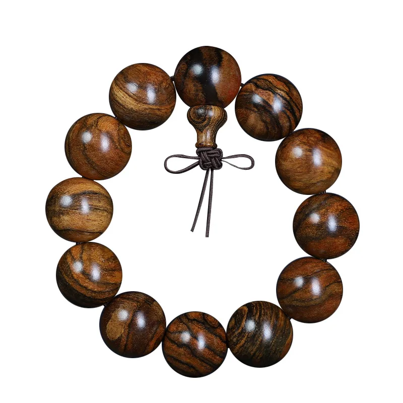 Natural Fragrant Tiger Pattern Agarwood Bracelet Handcrafted Wooden Prayer Beads Buddhist Mala Jewelry Gifts
Natural Fragrant Tiger Pattern Agarwood Bracelet Handcrafted Wooden Prayer Beads Buddhist Mala Jewelry Gifts