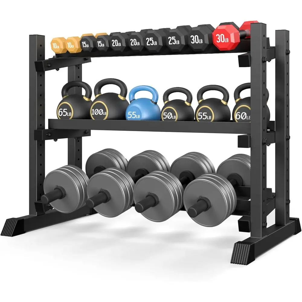 Adjustable 3-Tier Weight Rack for 1200LB Capacity, Suitable for Home Gym and Kettlebell Training
Adjustable 3-Tier Weight Rack for 1200LB Capacity, Suitable for Home Gym and Kettlebell Training
