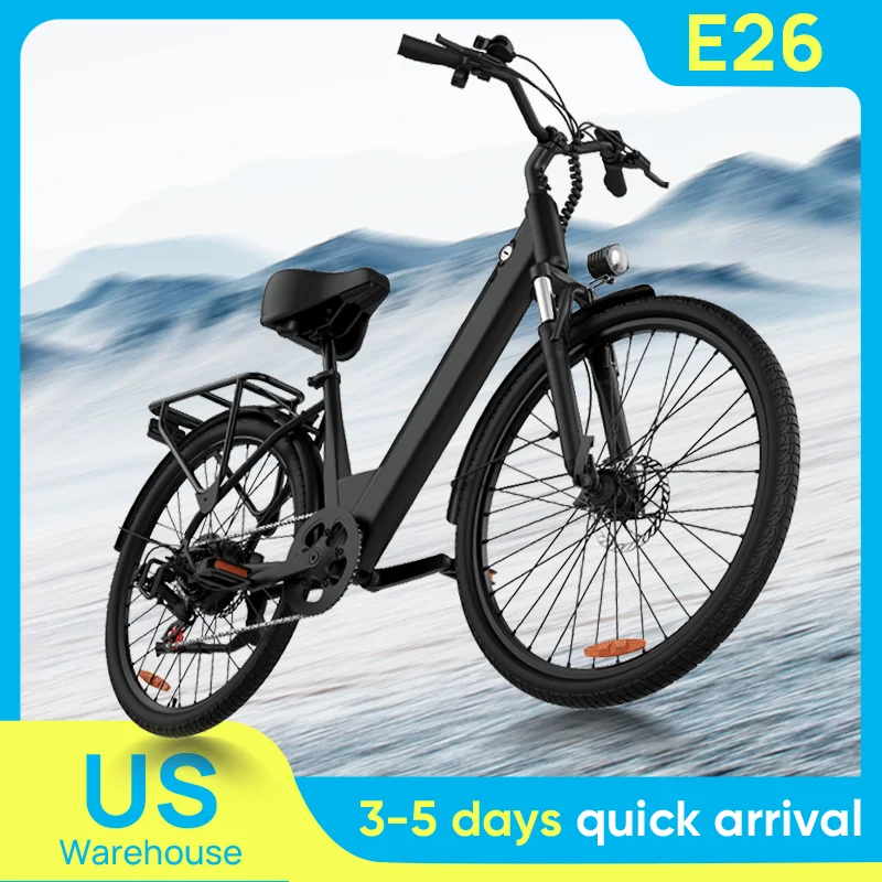 750W E-Bike Commuter 26x2" Tires 48V 10.4Ah Removable LCD Display 20MPH Speed 7-Speeds Hydraulic Disc Brakes for Adults
750W E-Bike Commuter 26x2" Tires 48V 10.4Ah Removable LCD Display 20MPH Speed 7-Speeds Hydraulic Disc Brakes for Adults