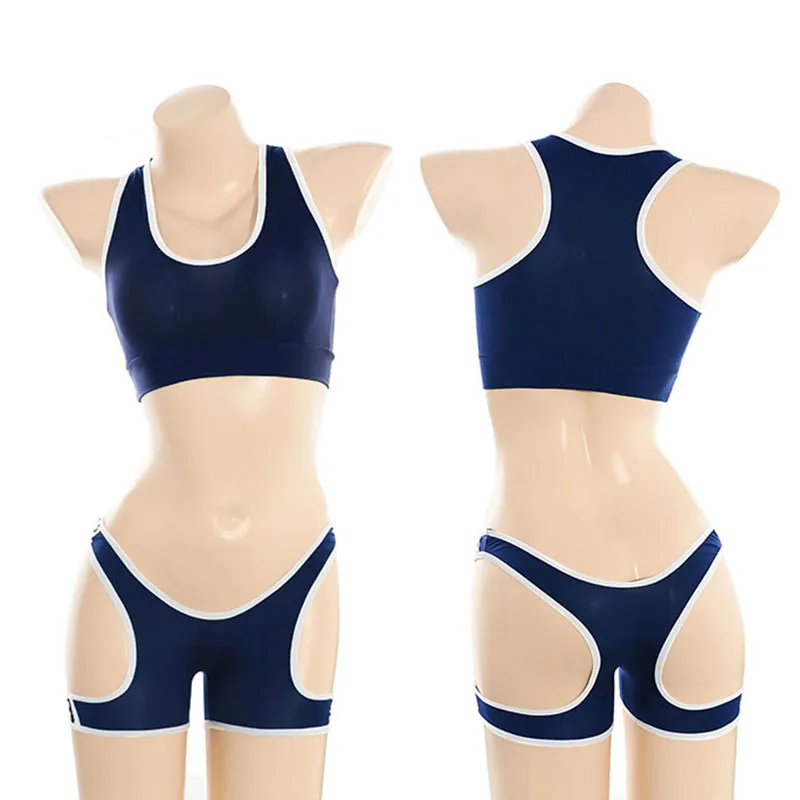 Anime Student Gymnastics Sportswear Uniform Sexy Cheerleading Team Hollow Out Sport Outfits Gym Cosplay Costume Blue Bikini Set
Anime Student Gymnastics Sportswear Uniform Sexy Cheerleading Team Hollow Out Sport Outfits Gym Cosplay Costume Blue Bikini Set