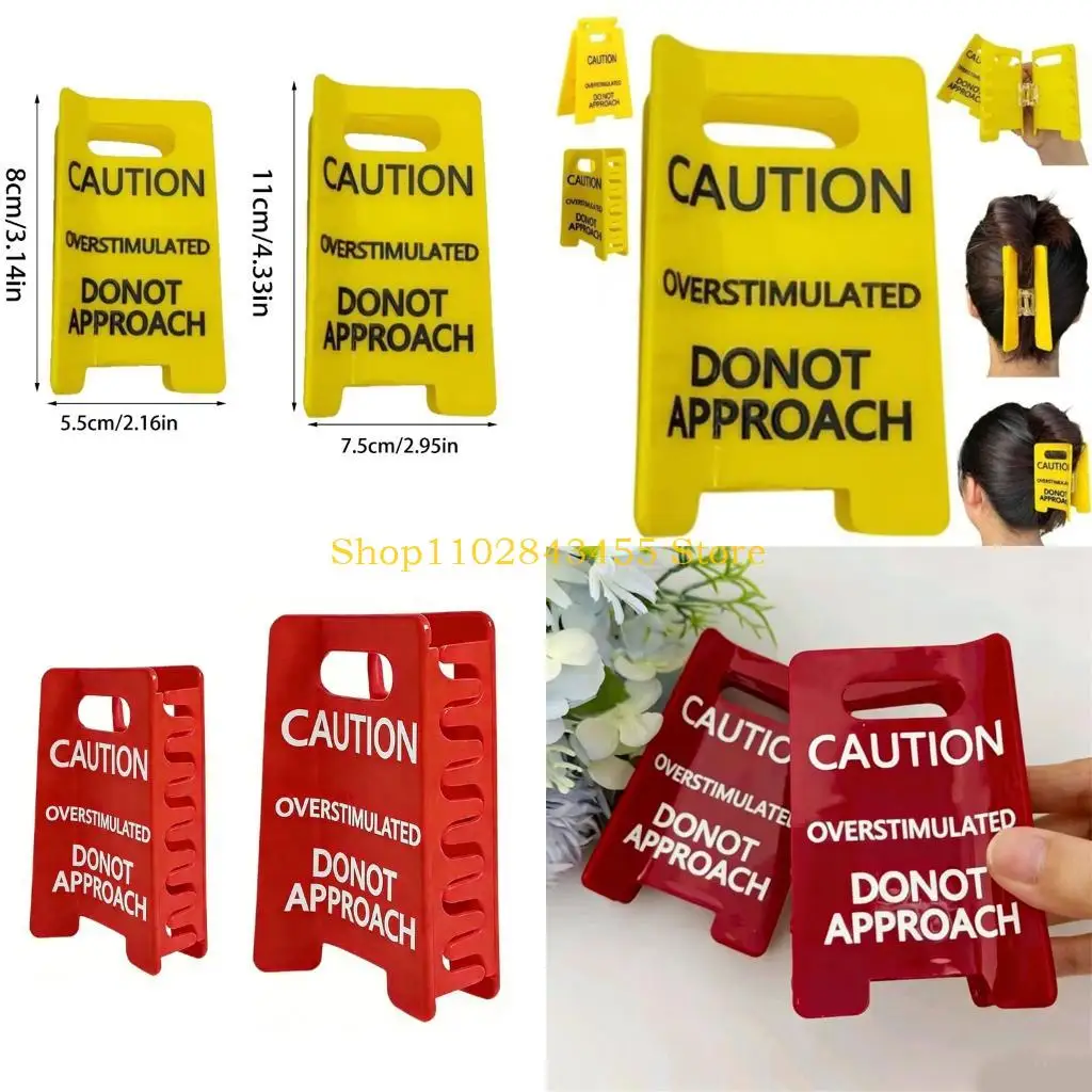 49MC Overstimulated Caution Sign Hair Claw Clip Funny Accessory for Fine Hair in Vibrant Color Black Bold Letter Design 2PCS
49MC Overstimulated Caution Sign Hair Claw Clip Funny Accessory for Fine Hair in Vibrant Color Black Bold Letter Design 2PCS