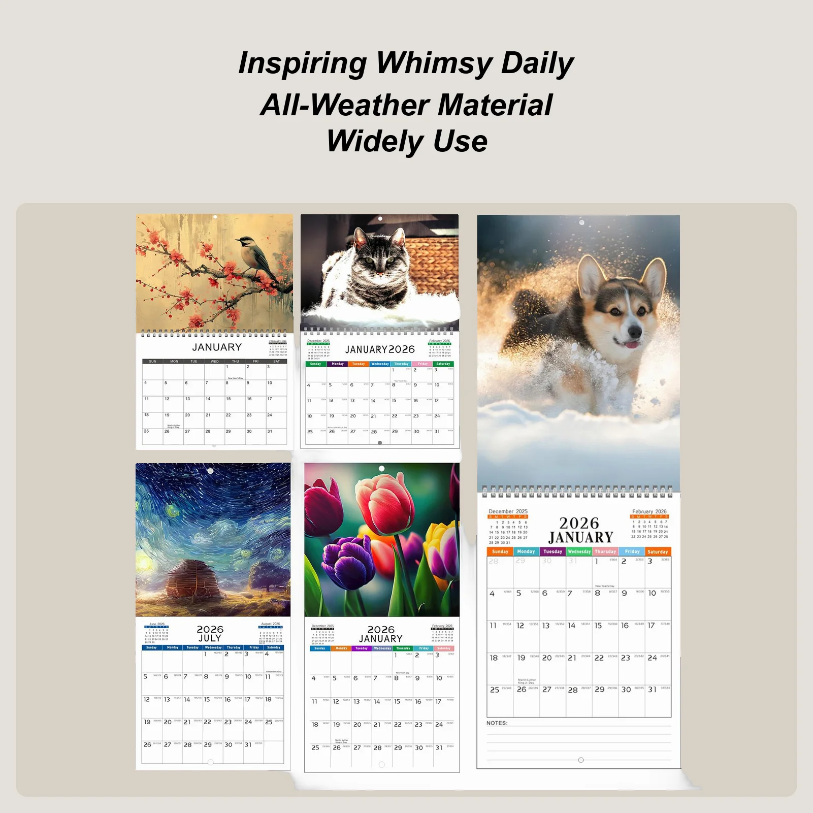 2026 Wall Calendar Funny Single Page Monthly Schedule Cute Cat Dog Bird Scenes Illustrations Landscape Paper Planner Calendar
2026 Wall Calendar Funny Single Page Monthly Schedule Cute Cat Dog Bird Scenes Illustrations Landscape Paper Planner Calendar