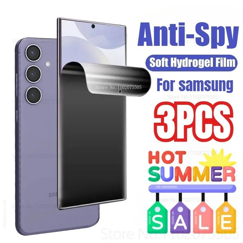 3PCS Anti-Spy Screen Protector for Samsung Galaxy S25 Ultra S22 Ultra S23Plus Soft Privacy Hydrogel Film S24 Ultra S21FE S10 S20
3PCS Anti-Spy Screen Protector for Samsung Galaxy S25 Ultra S22 Ultra S23Plus Soft Privacy Hydrogel Film S24 Ultra S21FE S10 S20