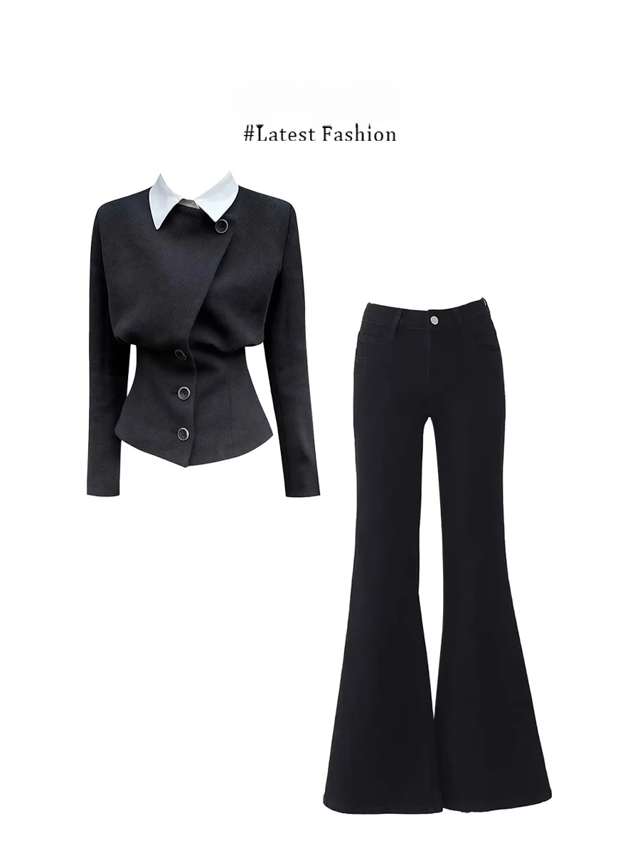 Parkyeon Korean Style Women's Jacket And Jeans Two-Piece Set Waist-Cinching Denim Outfit for Autumn Fashionable And Breathable
Parkyeon Korean Style Women's Jacket And Jeans Two-Piece Set Waist-Cinching Denim Outfit for Autumn Fashionable And Breathable