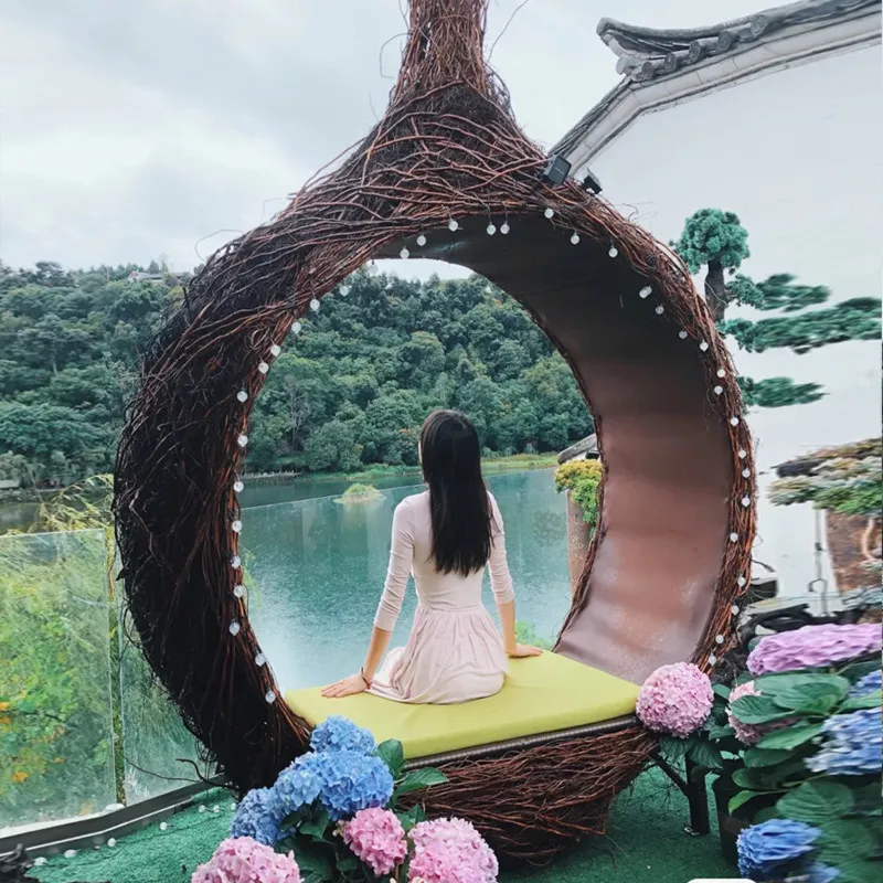 Bali Bird's Nest Swing Outdoor Lighting Internet celebrity B & B Hot Spring Hotel Scenic clock in
Bali Bird's Nest Swing Outdoor Lighting Internet celebrity B & B Hot Spring Hotel Scenic clock in