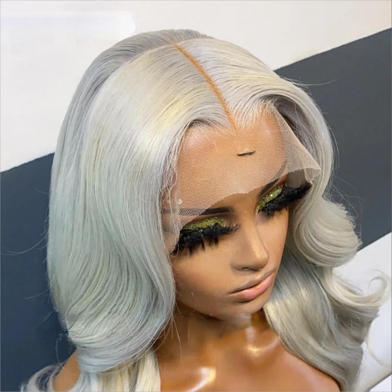 Brazilian Colored Human Hair Wig Transparent HD Lace Frontal Wigs High Quality Grey Body Wave For Women Wear And Go Pre Plucked
Brazilian Colored Human Hair Wig Transparent HD Lace Frontal Wigs High Quality Grey Body Wave For Women Wear And Go Pre Plucked