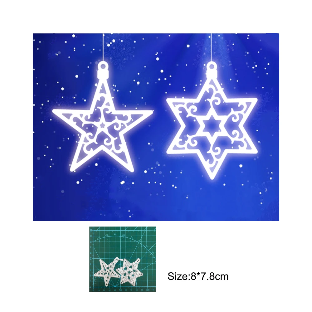 2pcs Star Metal Cutting Dies Scrapbooking Album Embossing Folders Card Making Paper Craft Mold Etching Puching Knife
2pcs Star Metal Cutting Dies Scrapbooking Album Embossing Folders Card Making Paper Craft Mold Etching Puching Knife