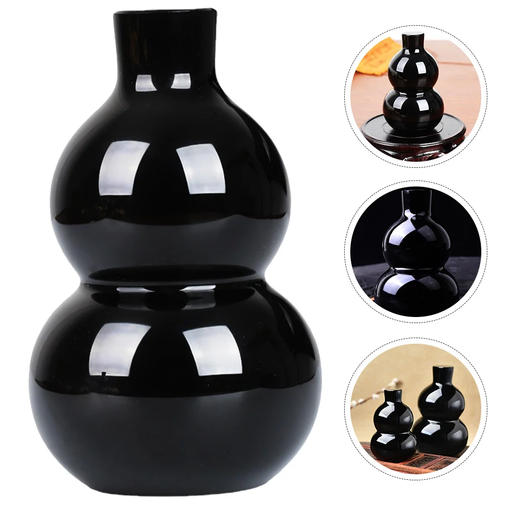 Black Obsidian Gourd Decorative Stone For Home Office Desk Meditation Zen Room Modern Shelf Display Ornament 
Black Obsidian Gourd Decorative Stone For Home Office Desk Meditation Zen Room Modern Shelf Display Ornament