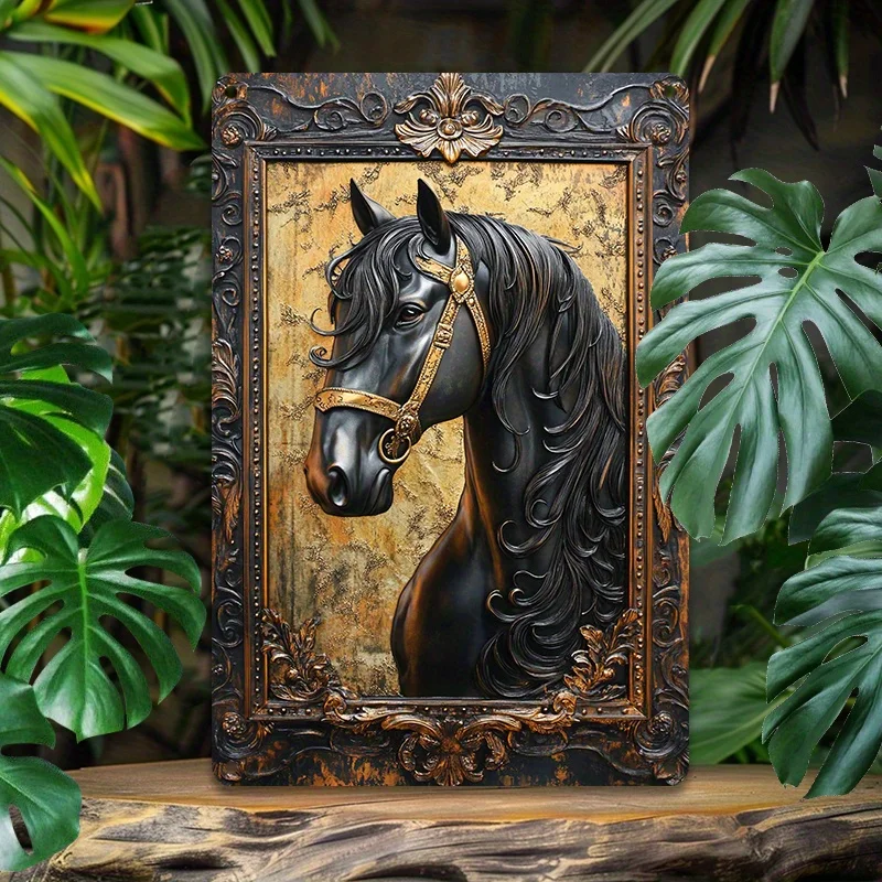 Elegant Black Horse Vintage Plaque Sign, Aluminum Wall Art for Indoor and Outdoor Decoration, Decorative Wall Poster
Elegant Black Horse Vintage Plaque Sign, Aluminum Wall Art for Indoor and Outdoor Decoration, Decorative Wall Poster
