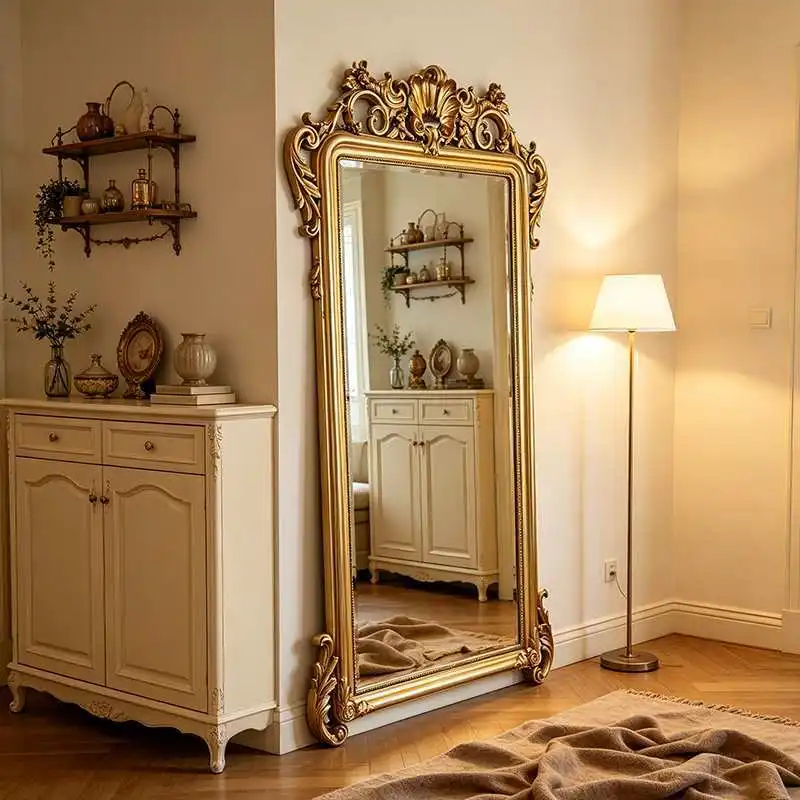 Mirror European carved home floor mirror American bedroom cloakroom fitting mirror dressing mirror
Mirror European carved home floor mirror American bedroom cloakroom fitting mirror dressing mirror