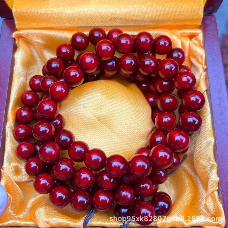Northeast Jadeified Amber Wood Bracelet with Pine Seeds Red Agarwood, Fully Transparent, 108 Beads, for Women and Couple
Northeast Jadeified Amber Wood Bracelet with Pine Seeds Red Agarwood, Fully Transparent, 108 Beads, for Women and Couple