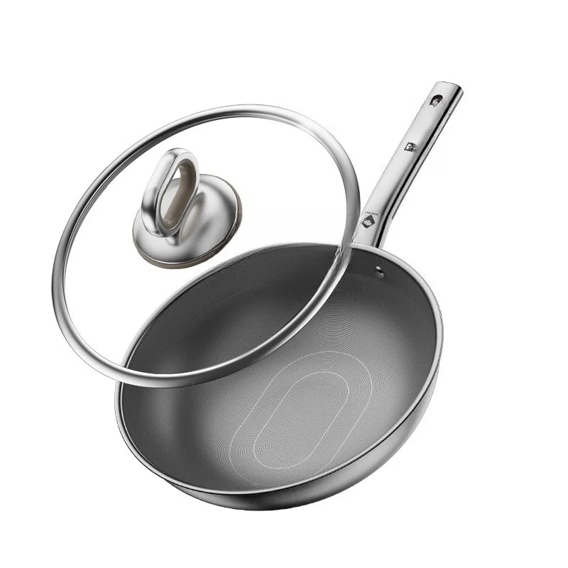 Uncoated household non-stick pan, stainless steel
Uncoated household non-stick pan, stainless steel