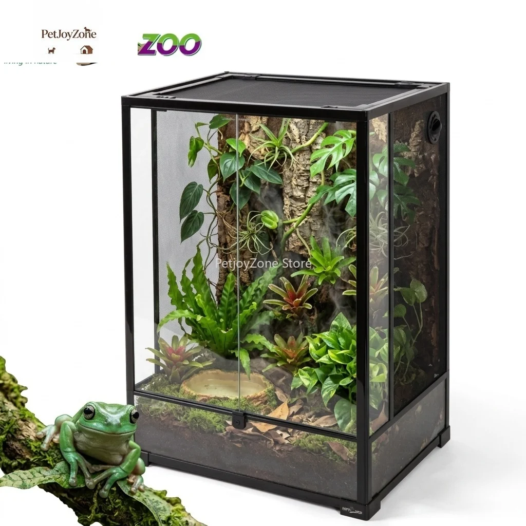 PetJoyZone Supplier 67 Gal 24x18x36 Rainforest Habitat Tall Flat Packed Glass Enclosure Arboreal Reptile Terrarium For Tree Frog
PetJoyZone Supplier 67 Gal 24x18x36 Rainforest Habitat Tall Flat Packed Glass Enclosure Arboreal Reptile Terrarium For Tree Frog