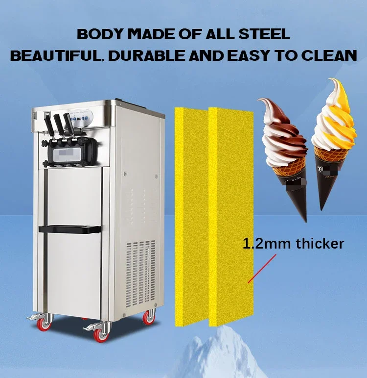 Commercial Use Soft Icecream Making Machine Vertical Three Flavour Ice Cream Making Machine
Commercial Use Soft Icecream Making Machine Vertical Three Flavour Ice Cream Making Machine