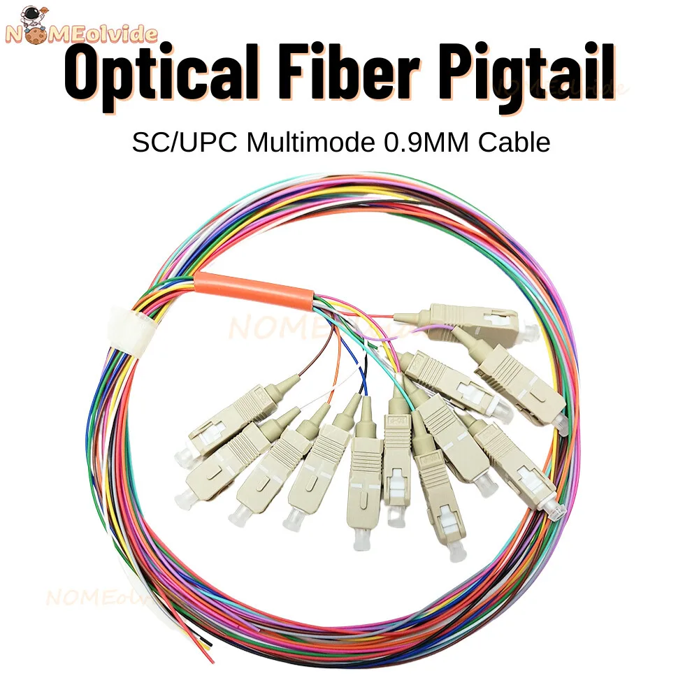 Fiber Optical Pigtails SC UPC PVC FTTH 12 Colored Optic Pigtail SC/UPC OM2 SX 50/125 1 Meter Length
Fiber Optical Pigtails SC UPC PVC FTTH 12 Colored Optic Pigtail SC/UPC OM2 SX 50/125 1 Meter Length