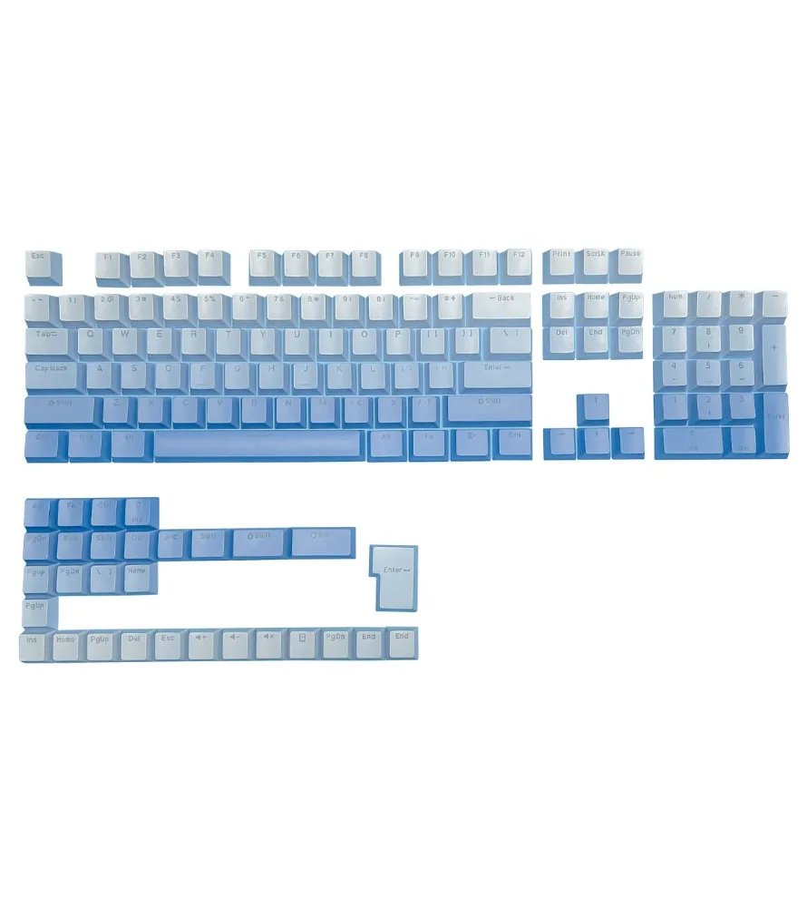 Fog blue positive gradual change OEM height character light transmission white to blue gradual change keycap mechanical keyboard
Fog blue positive gradual change OEM height character light transmission white to blue gradual change keycap mechanical keyboard