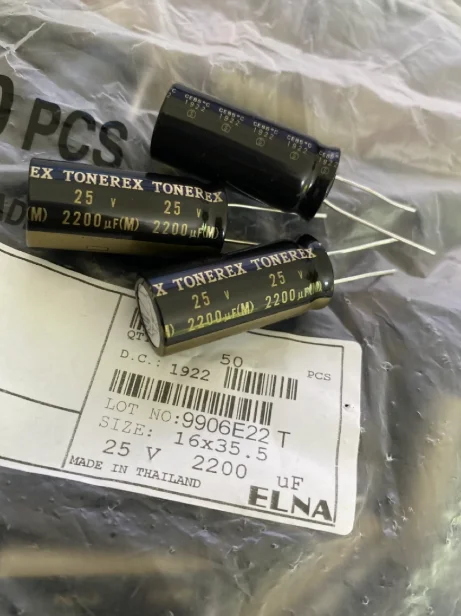 20pcs/lot original Japan ELNA TONEREX 25V 2200UF 18X40mm Audio electrolytic capacitor free shipping
20pcs/lot original Japan ELNA TONEREX 25V 2200UF 18X40mm Audio electrolytic capacitor free shipping