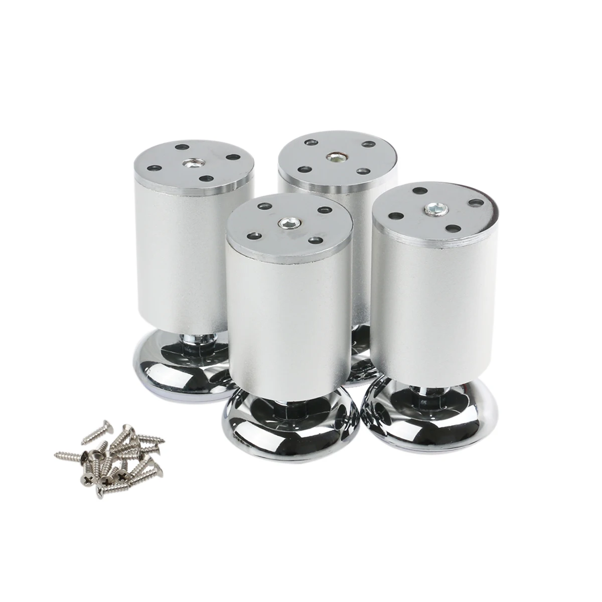 4 Pcs Furniture Legs Stainless Steel Adjustable Round Feet for Bed Sofa Table Cabinet Shelves Silver Black 10cm Height
4 Pcs Furniture Legs Stainless Steel Adjustable Round Feet for Bed Sofa Table Cabinet Shelves Silver Black 10cm Height