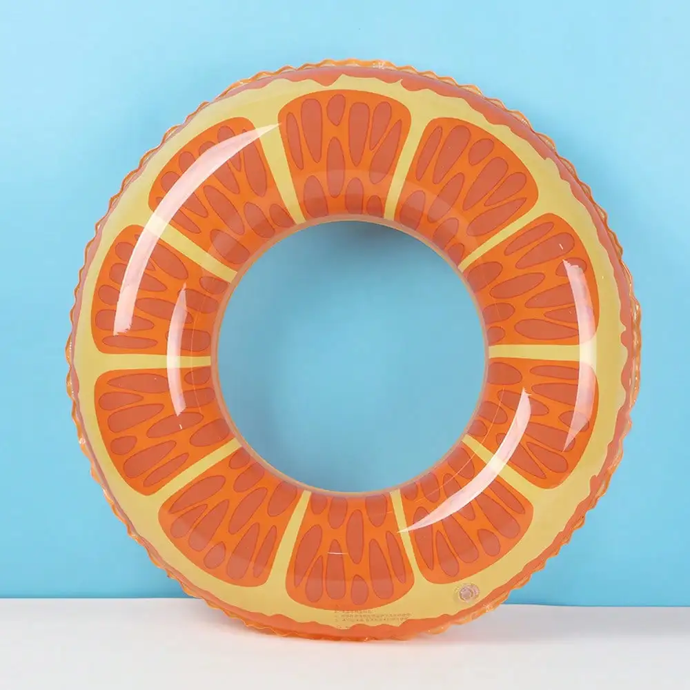 Summer Fruit Swim Ring, Single-Layer PVC, Beach Essentials, Pool Float