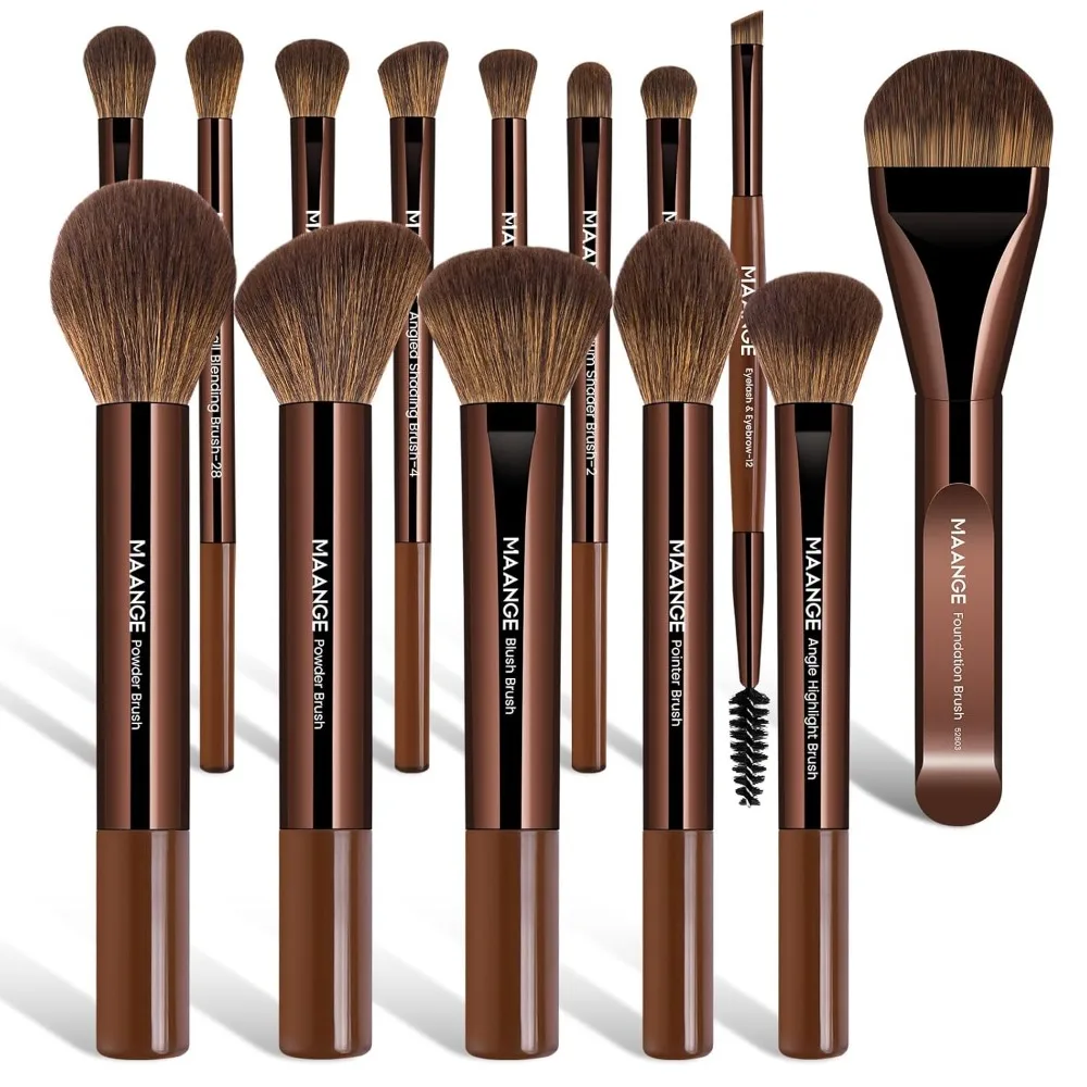 14-Piece Makeup Brush Set with Aluminum Ferrule- Premium Synthetic Makeup Brushes Kit Foundation Powder Brush Eye Shadow for Be
14-Piece Makeup Brush Set with Aluminum Ferrule- Premium Synthetic Makeup Brushes Kit Foundation Powder Brush Eye Shadow for Be
