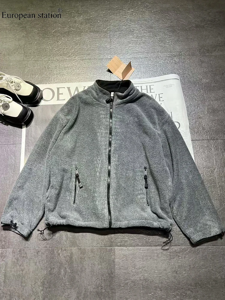 Micro-standard embroidery fleece stand collar zipper cardigan Jacket 2024 autumn women's new fashion all-match loose jacket
Micro-standard embroidery fleece stand collar zipper cardigan Jacket 2024 autumn women's new fashion all-match loose jacket