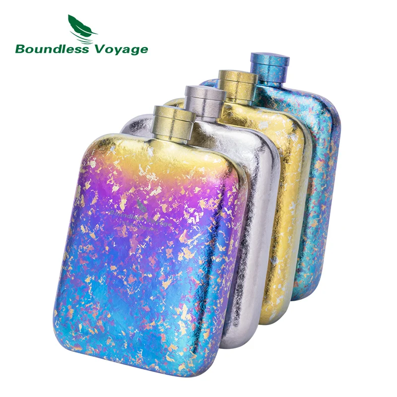 Boundless Voyage Titanium Hip Flasks Small Liquor Bottle for Whiskey Vodka Wine Outdoor Ultralight Pocket Drinkware for Men
Boundless Voyage Titanium Hip Flasks Small Liquor Bottle for Whiskey Vodka Wine Outdoor Ultralight Pocket Drinkware for Men