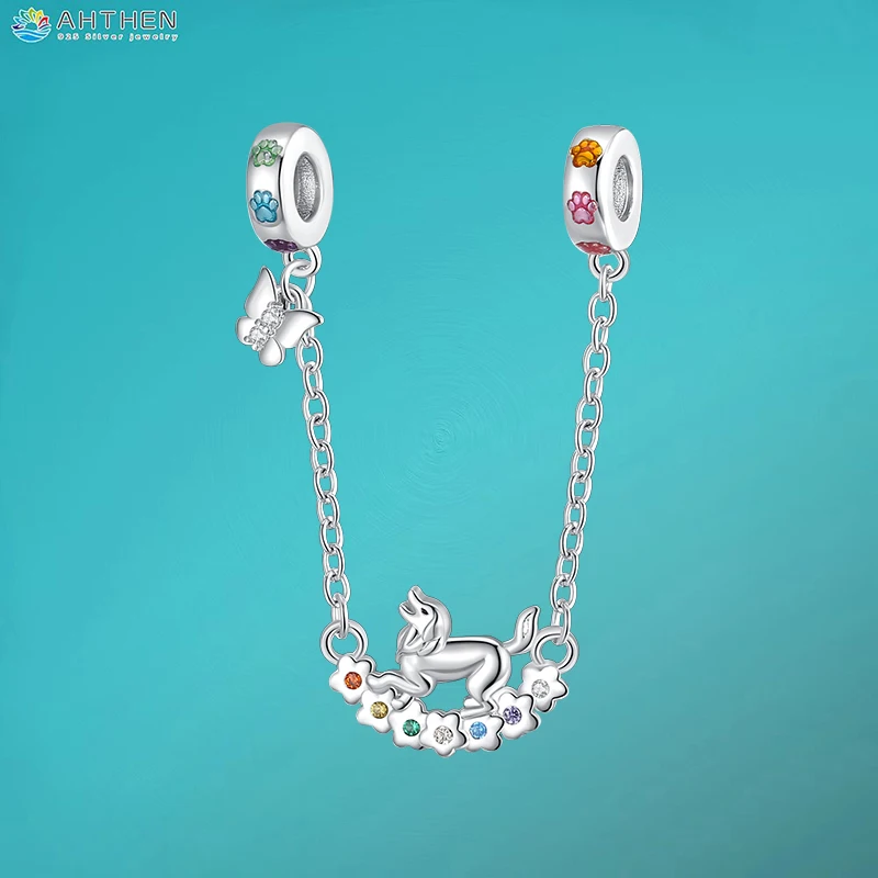 Ahthen 925 Sterling Silver Bead Puppy Catching Butterfly safety chain fit Snake Chain Bracelets Necklaces for Women Jewelry
Ahthen 925 Sterling Silver Bead Puppy Catching Butterfly safety chain fit Snake Chain Bracelets Necklaces for Women Jewelry