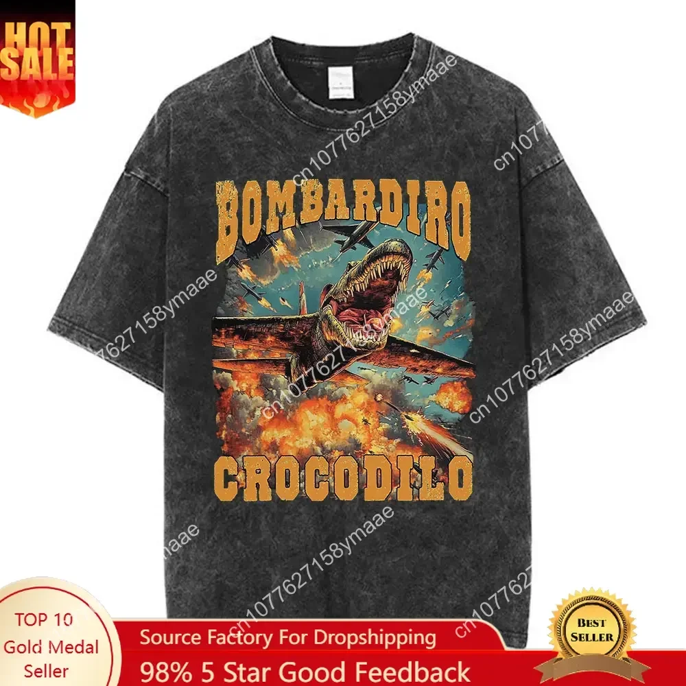 Tralalero Tralala Bombardiro Crocodilo Funny Shark Meme Washed T-shirt Men Women Vintage Summer Cotton Oversized T Shirt Tops
Tralalero Tralala Bombardiro Crocodilo Funny Shark Meme Washed T-shirt Men Women Vintage Summer Cotton Oversized T Shirt Tops